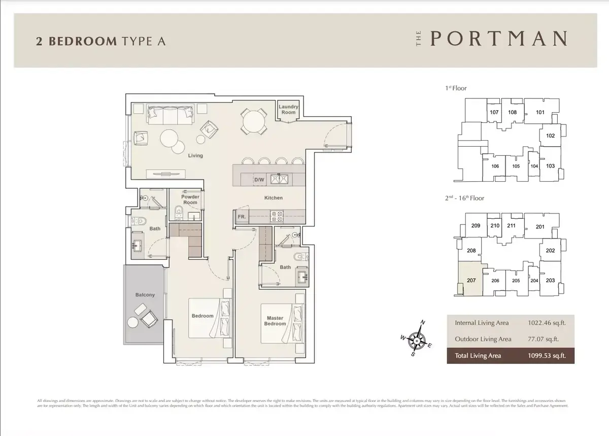 Планировка — 2-спальная, 102 м²