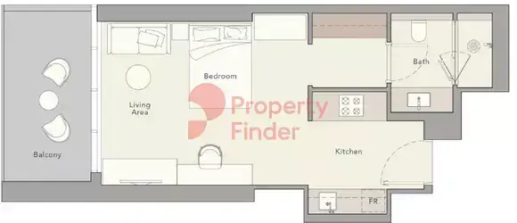 Планировка — Студия, 50 м²
