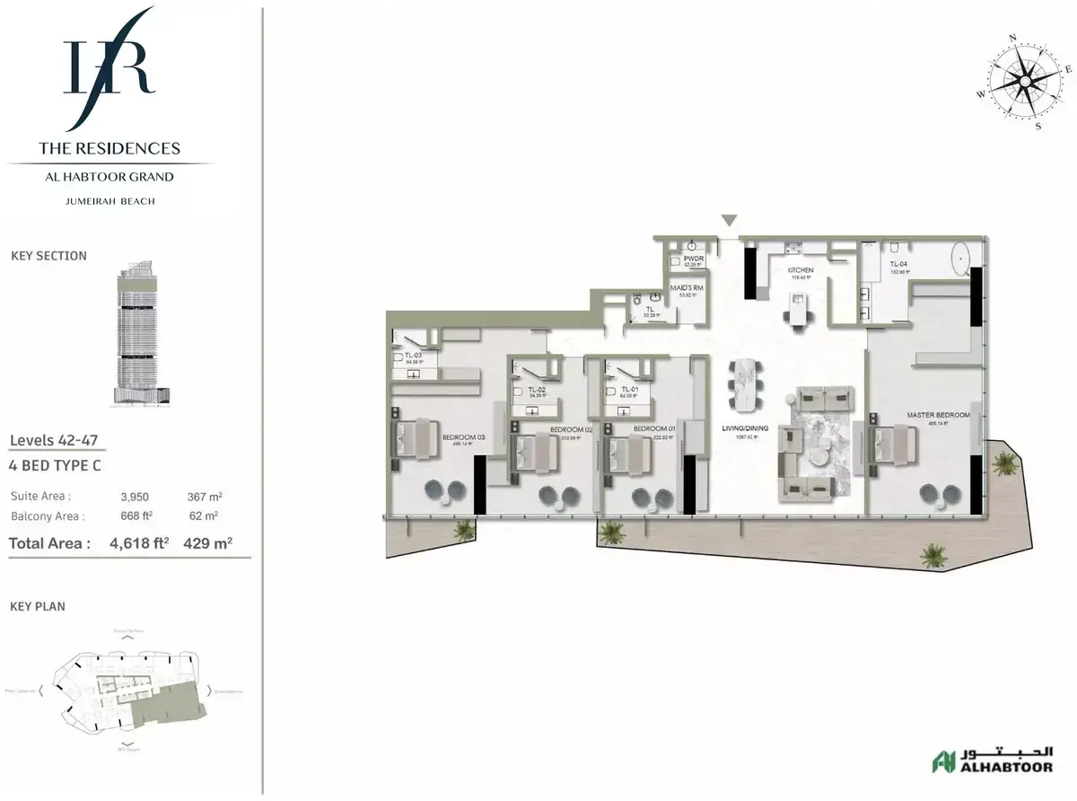 Планировка — квартира, 429 м²