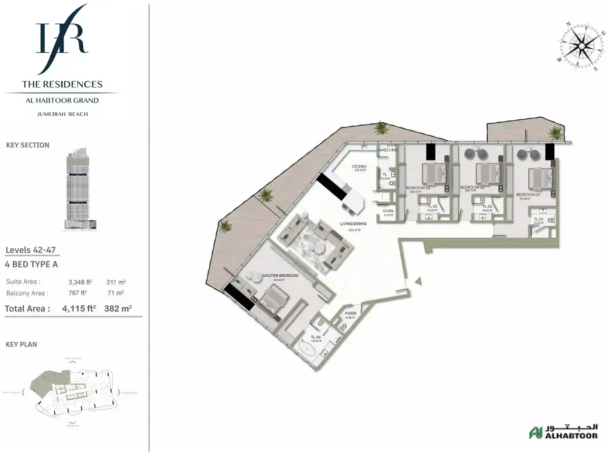 Планировка — квартира, 382 м²