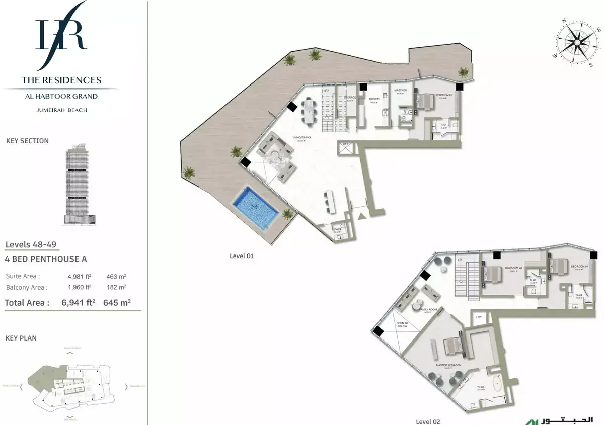 Планировка — квартира, 645 м²