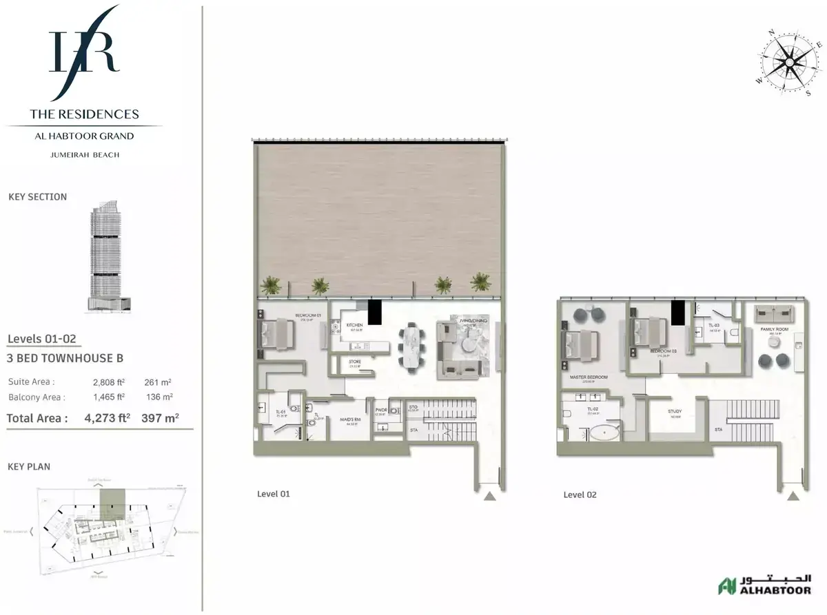 Планировка — 3-спальная, 397 м²