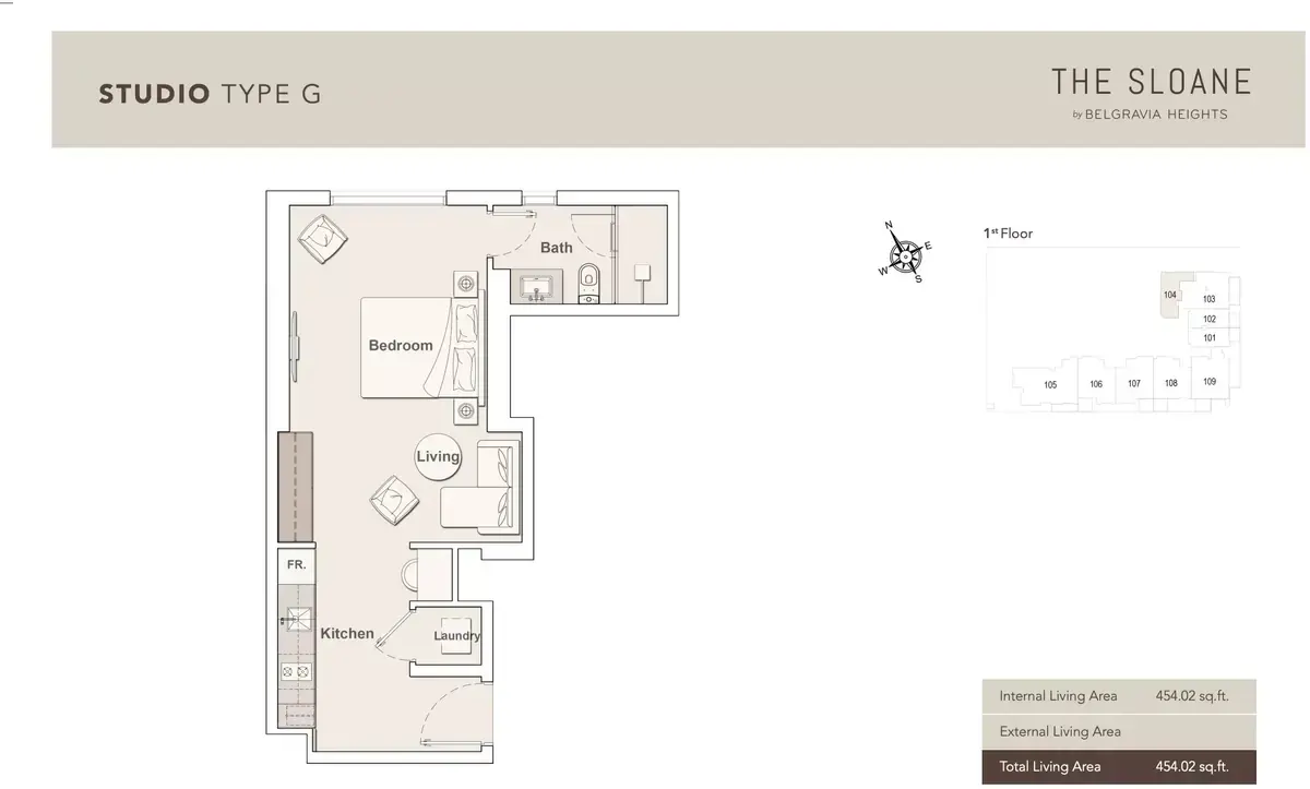 Планировка — Студия, 42 м²