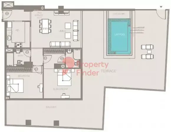 Планировка — 2-спальная, 231 м²