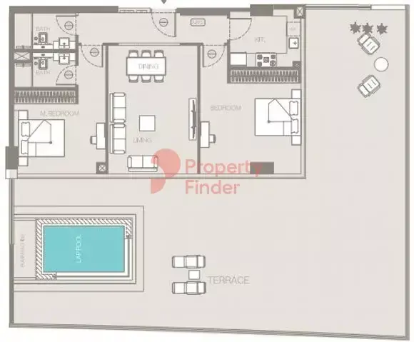 Планировка — 2-спальная, 240 м²
