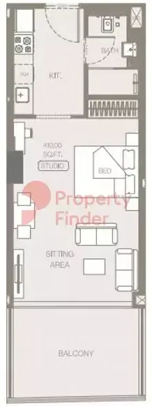 Планировка — Студия, 38 м²