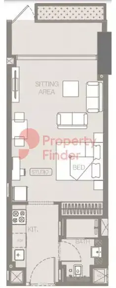 Планировка — Студия, 45 м²