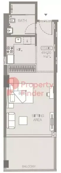Планировка — Студия, 46 м²