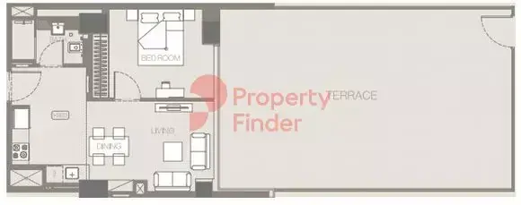 Планировка — 1-спальная, 115 м²