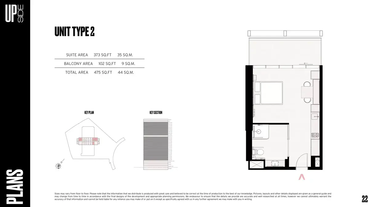 Планировка — Студия, 44 м²