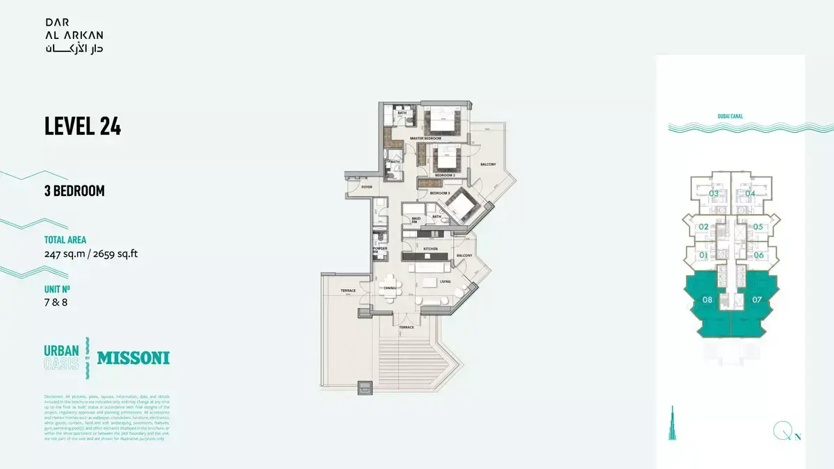 Планировка — 3-спальная, 247 м²