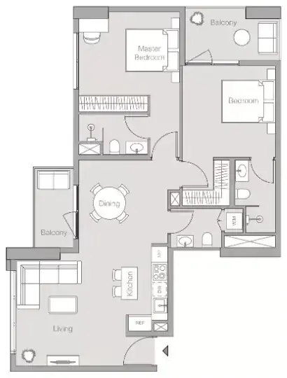 Планировка — Студия, 95 м²