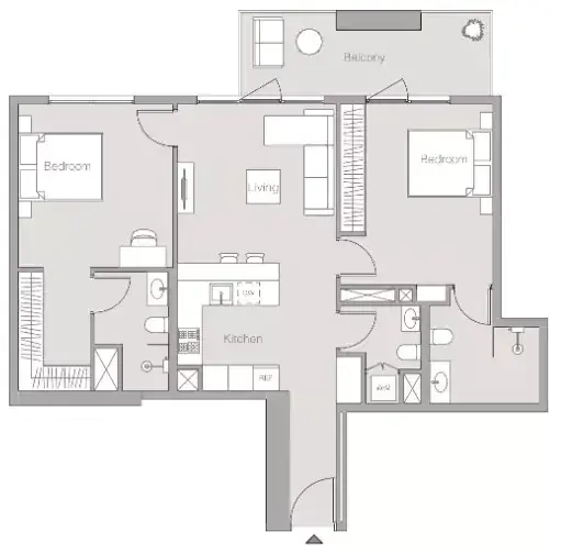 Планировка — Студия, 98 м²