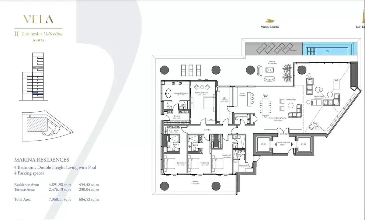 Планировка — квартира, 685 м²