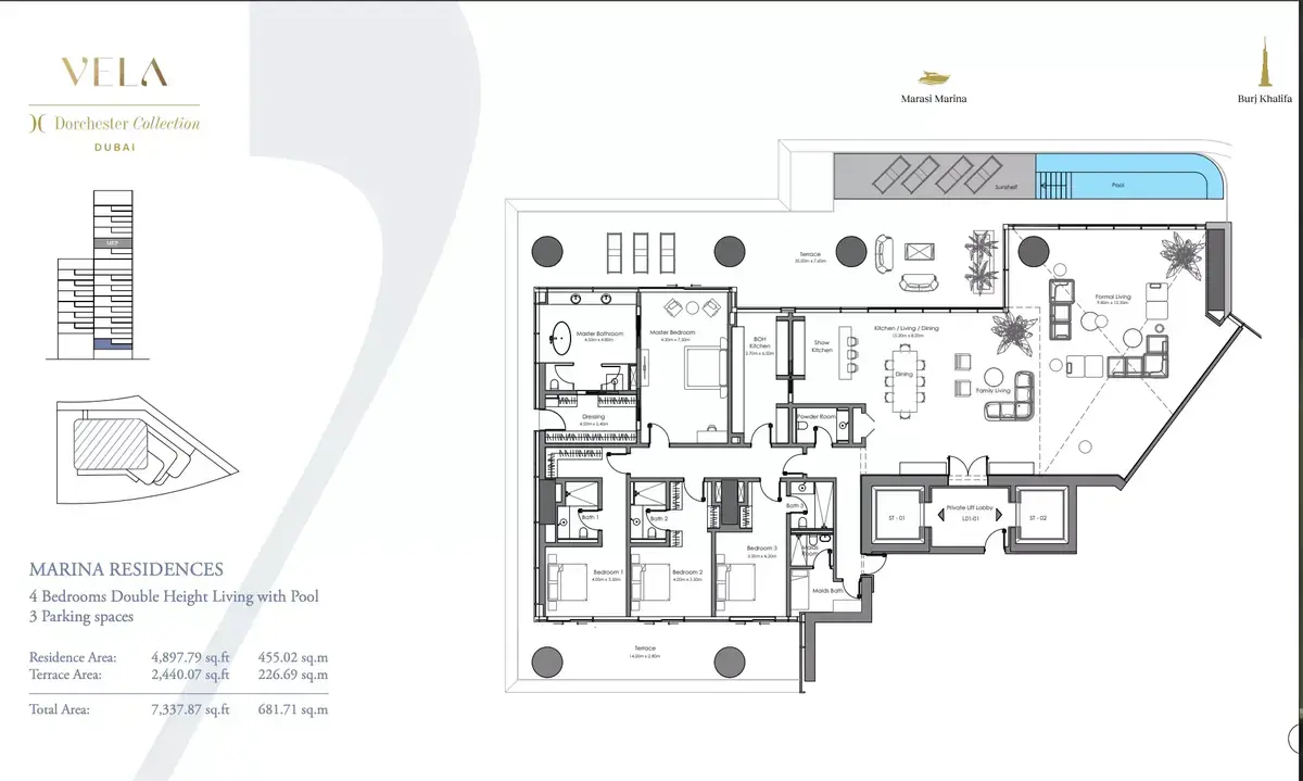 Планировка — квартира, 682 м²
