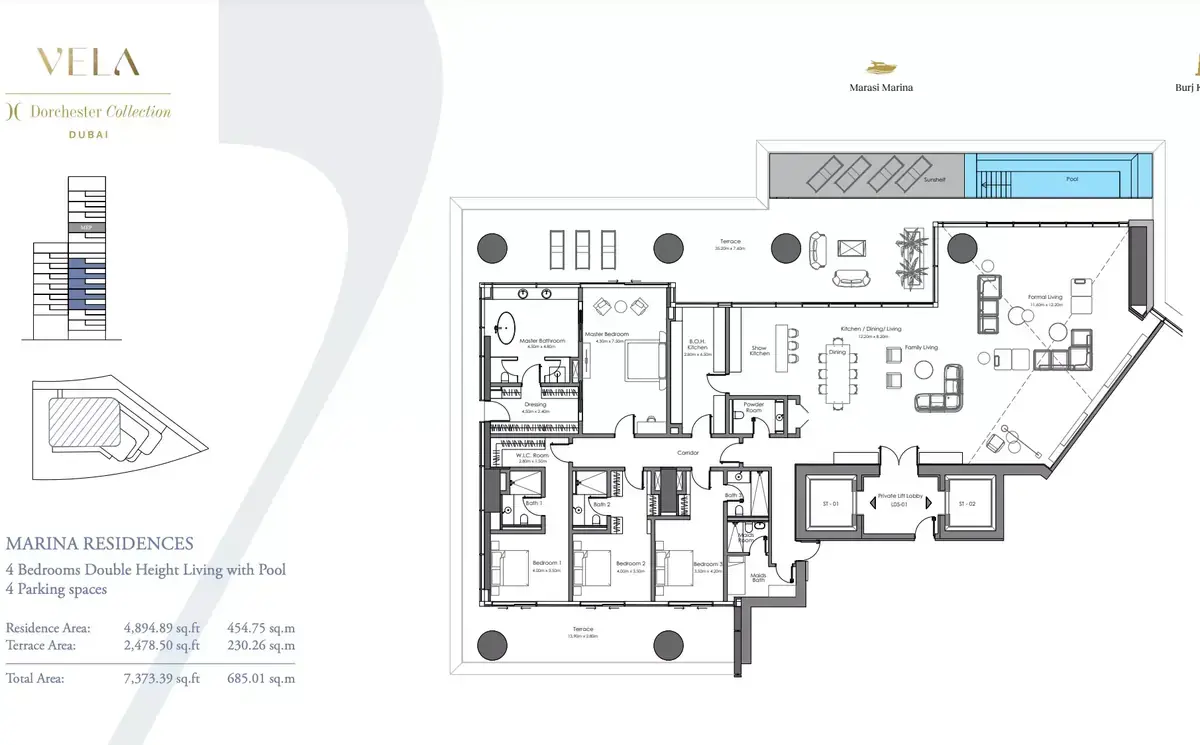 Планировка — квартира, 685 м²